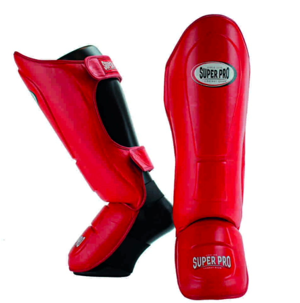 Super Pro Combat Gear Thai-Pro Shin Guard red/black M