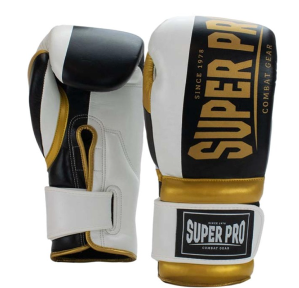 Super Pro Bruiser Kick Boxhandschuhe Schwarz Gold