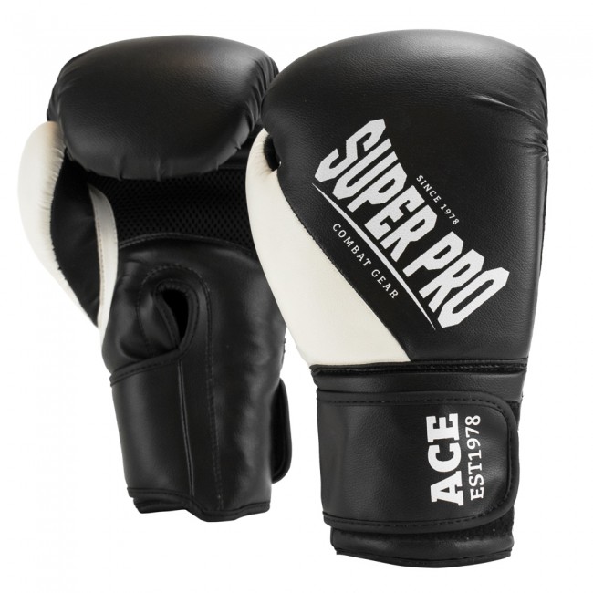 | Combat ACE Boxhandschuhe Gear black/white Boxhandschuhe Kunstleder Super Arten | | Pro Boxhandschuhe (Kick)Boxhandschuhe
