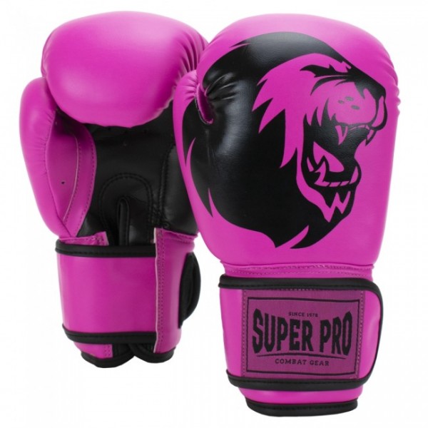 Super Pro Combat Boxhandschuhe Talent Gear | Boxhandschuhe | Arten Pink/Schwarz Boxhandschuhe Kunstleder Boxhandschuhe | Kinder