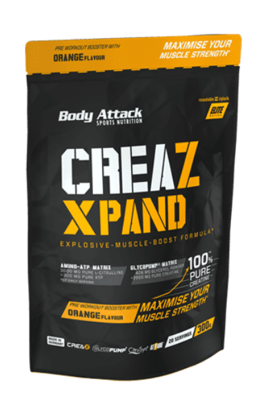 Body Attack CREAZ XPAND Creatine-Booster - 300 g Orange Flavour