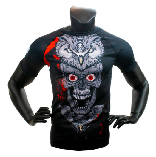 Super Pro Skull Rashguard Schwarz Grau