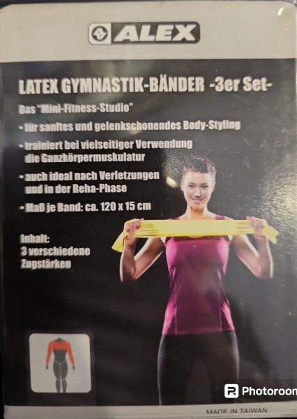 latex Gymnastik-Bänder 3er set