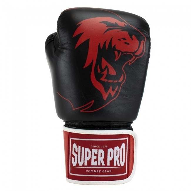 Super Pro Combat Gear Arten Boxhandschuhe Leder Boxhandschuhe SE | Leder Schwarz/Rot/Weiß | | Boxhandschuhe Warrior Boxhandschuhe