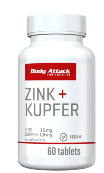 Body Attack Zink + Kupfer - 60 Tabs